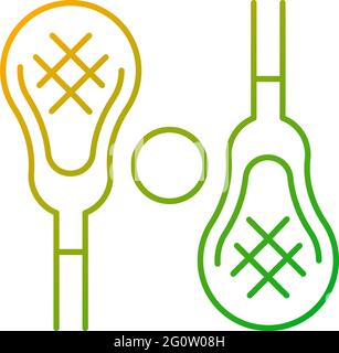 Lacrosse gradient linear vector icon Stock Vector