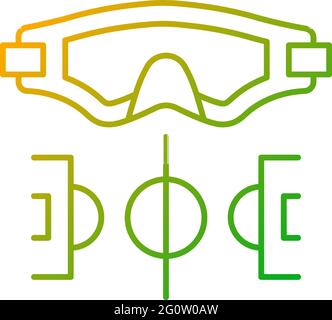 Water polo gradient linear vector icon Stock Vector