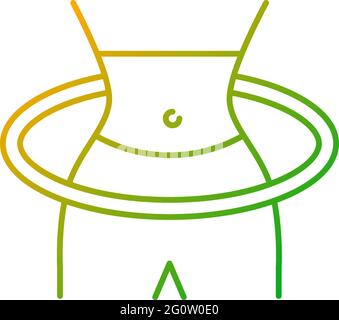 Hula Hoop workout gradient linear vector icon Stock Vector
