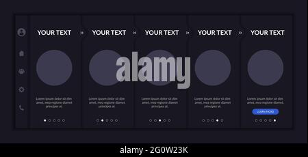 Financial, market-related issues onboarding vector template Stock Vector