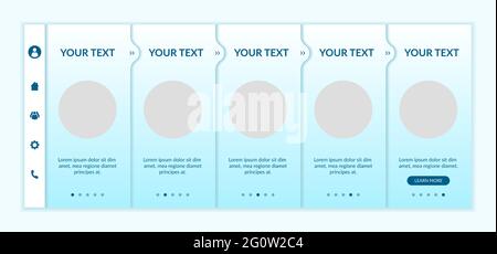 Educational presentations creating onboarding vector template Stock Vector