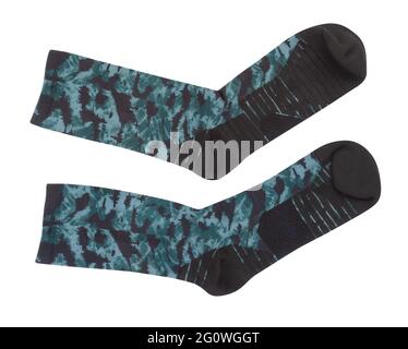 sportive socks path isolated on white Stock Photo