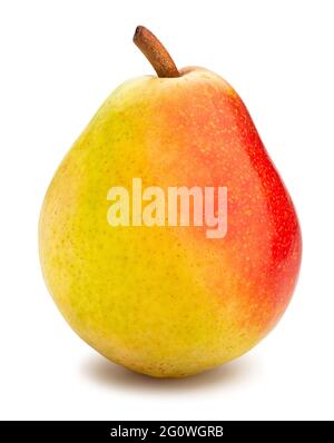 colorful red yellow pear path isolated on white Stock Photo
