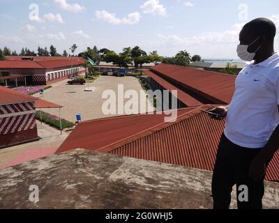 The Saint-Aloys Catholic High School in Rwanda welcomes more than 1,000 students aged 12 to 20 in Rwamagana Stock Photo