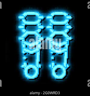 Game Equipment neon glow icon illustration Stock Vector