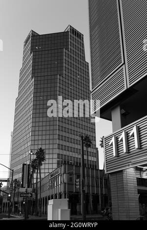 TUCSON, UNITED STATES - Jun 03, 2021: The Landmark Bank of America Building photographed at sunset in downtown Tucson Arizona Stock Photo