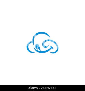 clouds and tongue that describe delicious Stock Vector