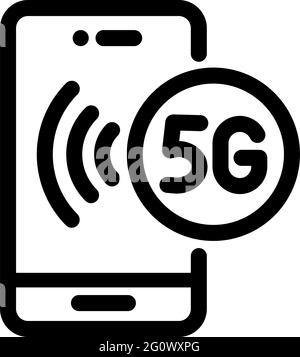 5g line vector icon. Network internet connection symbol or logo. Stock vector illustration Stock Vector