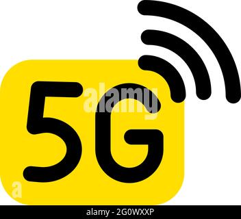 5g color vector icon. Network internet connection symbol or logo. Stock vector illustration in simple style Stock Vector