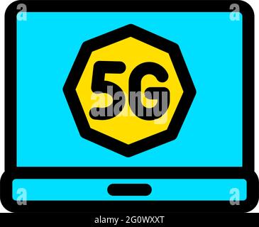 5g color vector icon. Network internet connection symbol or logo. Stock vector illustration in simple style Stock Vector
