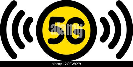 5g color vector icon. Network internet connection symbol or logo. Stock vector illustration in simple style Stock Vector