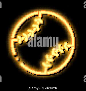 Baseball Ball neon glow icon illustration Stock Vector
