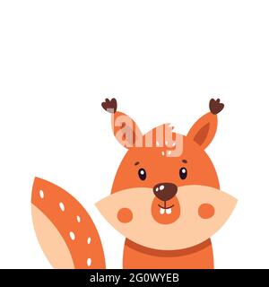 Squirrel icon. Vector illustration isolated on white background. Stock Vector