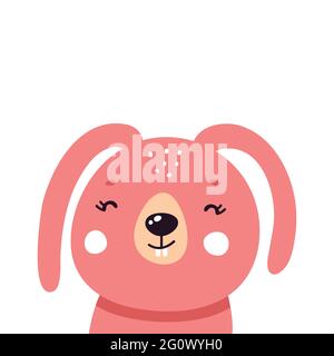 White Easter bunny. Easter bunny on a white background. Stock Vector