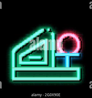 Bowling Machine neon glow icon illustration Stock Vector