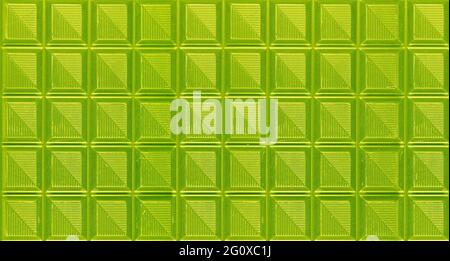 Pop Art Surreal Style Lime Green Colored Chocolate Bars for Abstract Background Stock Photo