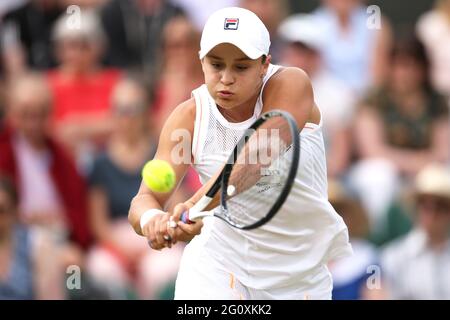 File photo dated 08-07-2019 of Ashleigh Barty. Issue date: Thursday June 6, 2021. Stock Photo