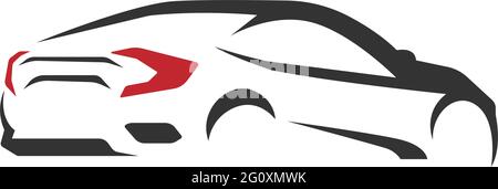 Car icon logo design concept illustration vector Stock Vector
