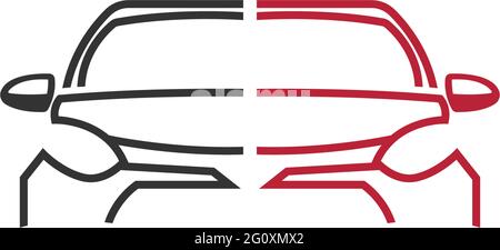 Car icon logo design concept illustration vector Stock Vector