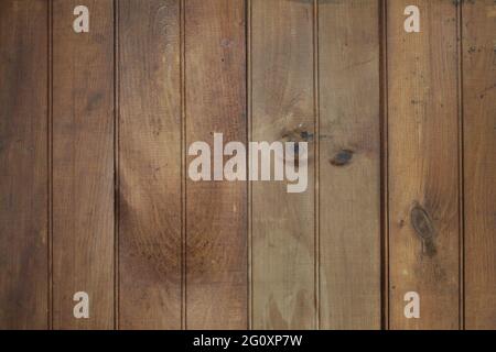 Aged cedar or pine wood wall or ceiling wall panel texture background stained light oak Stock Photo