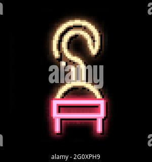 Hand Hook neon glow icon illustration Stock Vector