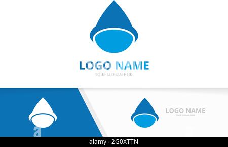 Abstract waterdrop logo. Alternative energy and renewable energy logotype design template. Stock Vector