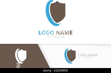 Premium shield logo design template. Business security logotype. Stock Vector