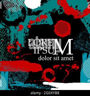 Abstract background for text. With handmade items. Vector illustration Stock Vector