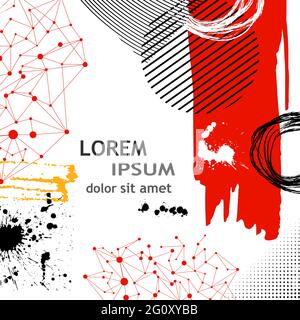 Abstract background for text. With handmade items. Vector illustration Stock Vector