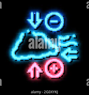 Air Pressure neon glow icon illustration Stock Vector