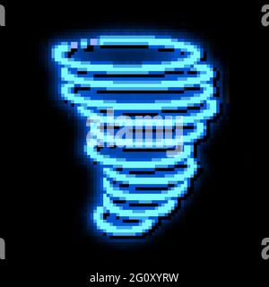 Tornado Hurricane neon glow icon illustration Stock Vector