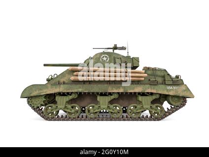 us army tank front view, 3d illustration Stock Photo - Alamy