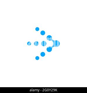 dots and arrows with connected arrowheads represent connections Stock Vector