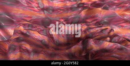 An abstract warm tone 3d fabric background image. Stock Photo