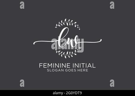 LW beauty monogram and elegant logo design handwriting logo of initial signature, wedding, fashion, floral and botanical with creative template. Stock Vector