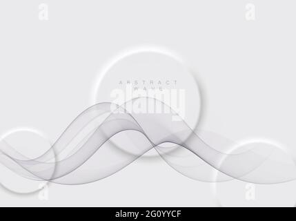Futuristic abstract background with smooth swoosh line modern gray layout. Vector illustration Stock Vector