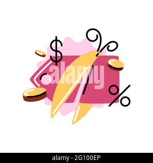 Sale. Vecotr icon in bold line style Stock Vector