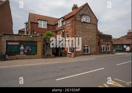 A view of the kings Head public house in the village of Wroxham norfolk Stock Photo