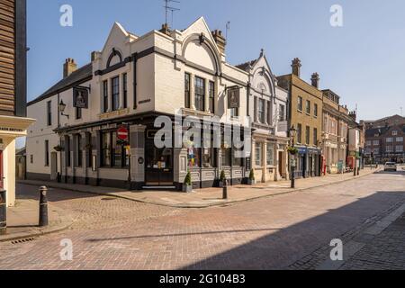 The Queen Charlotte  pub on Eastgate street Rochester Kent Stock Photo