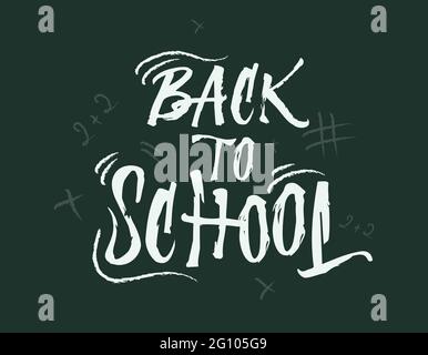 Back to school - lettering calligraphy phrase, handwritten text isolated on  the white background. Fun calligraphy for typography greeting and  invitation card or t-shirt print design. Stock Vector by ©FarbaKolerova  157200864