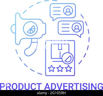 Product advertising concept icon Stock Vector
