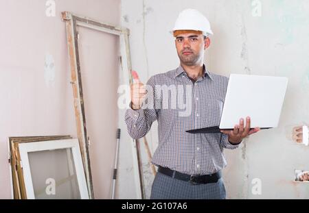 man architect managing process Stock Photo