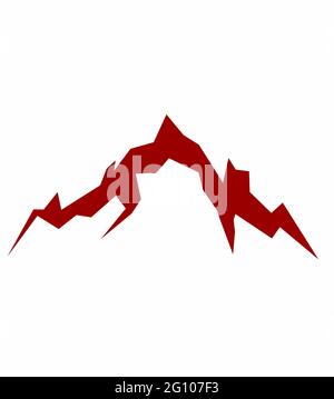 Mountain and hill isolated vector Stock Vector