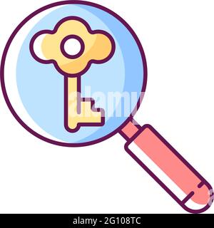 Looking for key RGB color icon Stock Vector