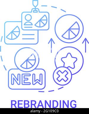 Rebranding concept icon Stock Vector