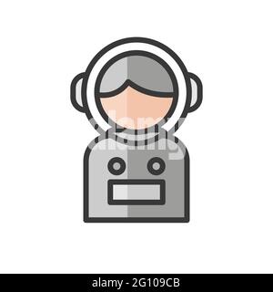 Spaceman avatar. Science and space character. User, person, people icon. Isolated vector illustration Stock Vector