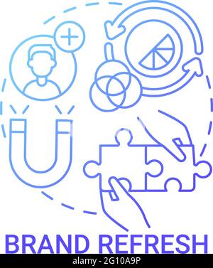 Brand refresh concept icon Stock Vector