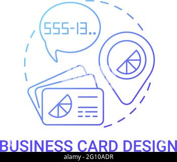 Business card design concept icon Stock Vector