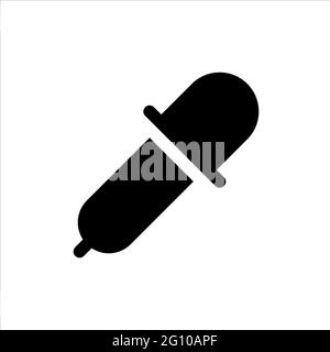 Eyedropper icon with glyph style Stock Vector