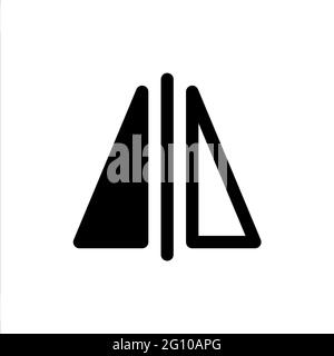 Flip tool icon with glyph style Stock Vector